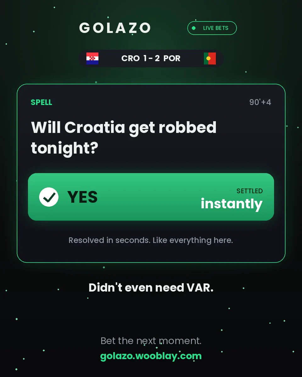 Golazo market settled instantly